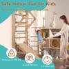 5-in-1 Indoor Playground Swedish Ladder Jungle Gym with Swing,Pull-Up Bar,Rope Ladder,Climbing Wall,Slide and Gymnastic Rings for Kids Ages 4-8 view 4