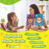 Alphabet Mask Cards, 26PCS Alphabet Flash Cards with Animal Masks, 8.7in Giant ABC Animal Flash Cards, Colorful Flashcards for Alphabet Learning & Interactive Educational Games view 3