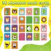 Alphabet Mask Cards, 26PCS Alphabet Flash Cards with Animal Masks, 8.7in Giant ABC Animal Flash Cards, Colorful Flashcards for Alphabet Learning & Interactive Educational Games view 4