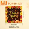 100Pcs Thanksgiving Napkins Fall Disposable Paper Napkins,Fall FriendsGiving Theme with Autumn Leaves & Pumpkins Print, Party Tableware for Thanksgiving Dinner Gathering Kitchen Decor 6.5 Inch view 3