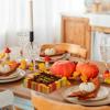 100Pcs Thanksgiving Napkins Fall Disposable Paper Napkins,Fall FriendsGiving Theme with Autumn Leaves & Pumpkins Print, Party Tableware for Thanksgiving Dinner Gathering Kitchen Decor 6.5 Inch view 4