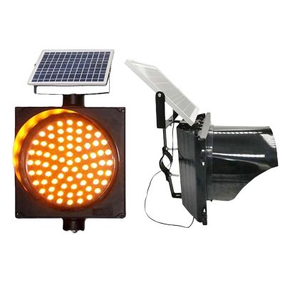 Solar LED Traffic Light with Solar Panel for car Traffic Warning, IP65 Waterproof(30cm)
