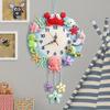 Handmade Cartoon Wall Clock Material Package, 12.6" Woven Hanging Clock For Kids, Wall Classroom School Decoration (C) view 2