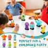 Deekin 36 Pcs Wind Ups Toys for Kids Flipping Walking Jumping Clockwork Monster Toy Bulk for Valentine's Day Treat Bag Stuffers Goody Bag Filler Student School Classroom Prizes Favors view 4