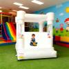 10x10FT White Inflatable Bounce House with Clear Ball Columns 100% PVC Commercial Grade Bounce House for Birthday, Wedding & Events, Durable White Castle - Style Jumper view 2