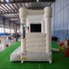 10x10FT White Inflatable Bounce House with Clear Ball Columns 100% PVC Commercial Grade Bounce House for Birthday, Wedding & Events, Durable White Castle - Style Jumper view 4