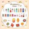 100 Pcs Miniature Food Drink Bottles Soda Pop Cola Cans Pretend Play Kitchen Game Party Accessories Toys Cake Ice Cream for 1/12 Doll House Mixed Mini Resin Figures Favor Toy Dollhouse Decorations view 2