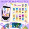 Kids Smart Phone Toys for Girls - Toddler Christmas Birthday Gift for Age 3-10, Learning Toys with 2.8" Touchscreen, Dual Cameras, Music,Video Player, Game, 8G SD Card view 2