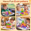 60PCS Mini Magnetic Tiles for Kids Ages 3-5 4-8 with Iron Box Travel Magnet Building Kids Toys for 3 4 5 6 7 8 Year Old Boys Girls Toddler Creativity Construction Sensory Valentines Birthday Gifts view 3