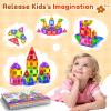 60PCS Mini Magnetic Tiles for Kids Ages 3-5 4-8 with Iron Box Travel Magnet Building Kids Toys for 3 4 5 6 7 8 Year Old Boys Girls Toddler Creativity Construction Sensory Valentines Birthday Gifts view 4