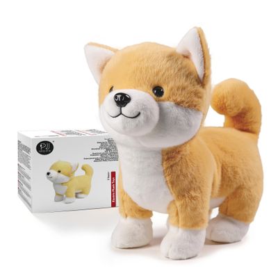 eJog Pup Electronic Plush Puppy Dog Toy, Jumping Barking Robot Dog, Cute Talking Stuffed Animal, Christmas Birthday Gifts Toy for Kids Aged 1 2 3