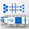 DUOLIYBC Magnetic Tic Tac Toe Wall-Mount Game,Game Room Decor,Hallway Decor,Playroom Decor,Modern Wall Decals for Kids Room,Classroom&Offices,Best Gift for Family, Friends (Blue) view 2