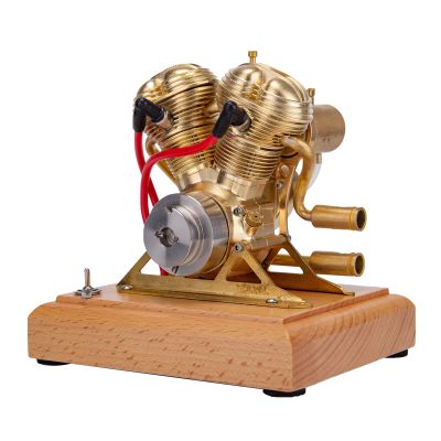 4.3CC Four-Stroke Gasoline Engine Model - Ready-to-Run Mini Internal Combustion Engine with Retro Design for Motorcycle & Collector Display