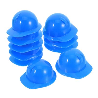 Alipis 10Pcs Mini Plastic Safety Helmets Lightweight Mini Construction Caps for Dolls Chicken Party Decorations and Craft Accessories