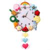 Handmade Cartoon Wall Clock Material Package, 12.6" Woven Hanging Clock For Kids, Wall Classroom School Decoration (B) view 1