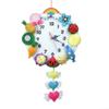 Handmade Cartoon Wall Clock Material Package, 12.6" Woven Hanging Clock For Kids, Wall Classroom School Decoration (B) view 2