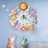 Handmade Cartoon Wall Clock Material Package, 12.6" Woven Hanging Clock For Kids, Wall Classroom School Decoration (D) view 2