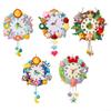 Handmade Cartoon Wall Clock Material Package, 12.6" Woven Hanging Clock For Kids, Wall Classroom School Decoration (D) view 4