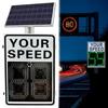 HEQIM Large Aluminum Reflective Speed LED Display, Upgraded Solar Radar Speed Limit Sign, Suitable for Street/Road Metal Warning Signs(60 * 90cm) view 1