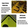 Aluminum Reflective Road Safety Traffic Sign, Solar Traffic Warning Light Pedestrian Crosswalk LED Solar Warning Sign - Rust-Proof Metal Frame view 4
