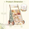 ROBUD Wooden Baby Push Walker, Forest Theme Learning Walking Toys, Adjustable Height Baby Walker with Decelerator, Montessori Toys for Baby Age 10 Months+, WRP37 view 3