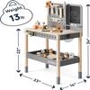 Tool Set, Children's Wooden Workbench Workshop Jeridoo Screw and Nut view 2