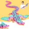 24-inch 3D Printed Dragon Large with Wings, Big Articulated Dragon Fidget Toy with Eyes, Movable Mouth, Crystal Drago n Toy, Home Decor, Desk Pet, Birthday Easter Gift for 5/6/7/8/9 year old Kids view 1