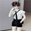 1/4 BJD Doll Clothes Accessories Short Sleeve Shirt Shorts Necktie for 45cm Dolls Clothing BJD Doll(Black) view 2