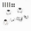 4 Set Extended Aluminum Wheel Hex Nut Set W/Pins for Arrma 6S 1/8 Outcast/Talion/Kraton/Notorious/1/7 Fireteam/Big Rock,17mm Extend Wheel Hex&Nut,Widen Wheeling Hex Hub Adapter Upgrade AR310484-Silver view 1