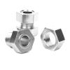 4 Set Extended Aluminum Wheel Hex Nut Set W/Pins for Arrma 6S 1/8 Outcast/Talion/Kraton/Notorious/1/7 Fireteam/Big Rock,17mm Extend Wheel Hex&Nut,Widen Wheeling Hex Hub Adapter Upgrade AR310484-Silver view 3