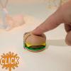 Burger Click Keychain Fidget  Funny Stress Relief Gadget for Adults  Satisfying Press Sound  PLA Mini Toy for Bag & Desk view 2