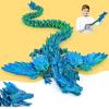 Nerbixy 3D Printed Dragon Large with Wings, 24-inch Dragon Fidget Toy with Eyes, Movable Mouth, Big Articulated Crystal Drago n Toy, Home Desk Decor, Birthday Easter Gifts for 5/6/7/8/9 Year Old Kids view 1