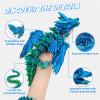 Nerbixy 3D Printed Dragon Large with Wings, 24-inch Dragon Fidget Toy with Eyes, Movable Mouth, Big Articulated Crystal Drago n Toy, Home Desk Decor, Birthday Easter Gifts for 5/6/7/8/9 Year Old Kids view 3