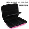 Yoidesu 2Pcs EVA Hard Package Case Water Proof, Impact, Durable Double Zipper, Large Space Storage Bag, Hand Rope, Elastic Rubber Frame (Pink) view 2