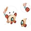 Bffcnl Wooden Walking Pull Toy Wooden Wheel Animal Toy for Boys Girls Birthday Gift view 3