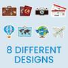 1000pcs Travel Stickers in 1 Roll for Travel Scrapbook Supplies, Passport Stickers Perfect for Party Decoration and Stickers for Luggage - 1.4x1.4 Inch view 3