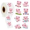 1000pcs Pig Stickers in 1 Roll for Cute Stickers, Perfect for Party Decoration and Gift Boxes - 1.5x1.5 Inch view 1