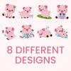 1000pcs Pig Stickers in 1 Roll for Cute Stickers, Perfect for Party Decoration and Gift Boxes - 1.5x1.5 Inch view 3