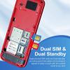 WJWWM Dual Sim Unlocked 4G Basic Mobile Phone with Large Buttons, Suitable for Children and Elderly People As A Backup Work Phone, Orange. view 4