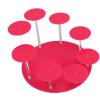 Acrylic Cupcake Stands Stable Round Anime Figure Doll Platter Display Stand for Wedding Birthday Party Multi Layer Large Space Easy Install Easy to Clean (Pink) view 3