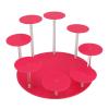 Acrylic Cupcake Stands Stable Round Anime Figure Doll Platter Display Stand for Wedding Birthday Party Multi Layer Large Space Easy Install Easy to Clean (Pink) view 4