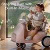 MUMUBOO 3-in-1 Push Ride-On Car Stroller with Automatic Rocking | Innovative Baby & Toddler Solution - No Batteries, No Charging, Just Push & Rock (Pink) view 2