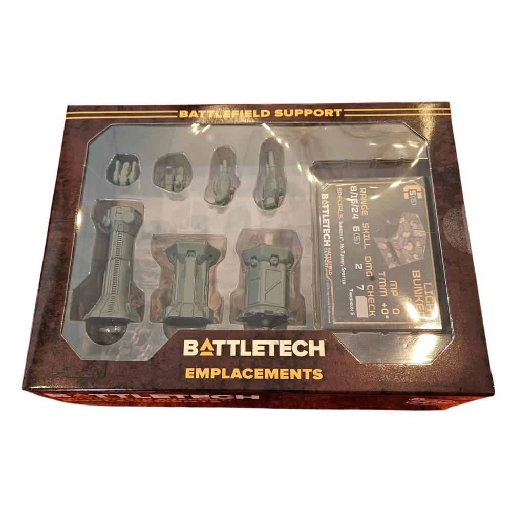 Battlefield Support Emplacements ForcePack for BattleTech  Plastic Terrain Emplacements, Bunkers & Defensive Structures for Alpha Strike & Classic BattleTech Tactical Wargaming (Durable Terrain Set)