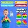 PlayBolt Sports Ball Set (4 Pack) - 5-Inch Rainbow Mini Basketball, Soccer, Football & Playground Balls w/Hand Pump - Fun Indoor Outdoor Toys for Toddlers, Little Kids, Preschoolers & Early Play view 2