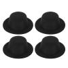 Alipis Mini Top Hat: 4pcs Miniature Fabric Snowman Top Hats - Doll Headwear for Christmas Snowman Decoration Wine Bottle Toppers Dollhouse DIY Crafts view 1
