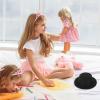 Alipis Mini Top Hat: 4pcs Miniature Fabric Snowman Top Hats - Doll Headwear for Christmas Snowman Decoration Wine Bottle Toppers Dollhouse DIY Crafts view 3