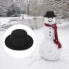 Alipis Mini Top Hat: 4pcs Miniature Fabric Snowman Top Hats - Doll Headwear for Christmas Snowman Decoration Wine Bottle Toppers Dollhouse DIY Crafts view 4