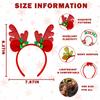 Christmas Party Favors Supplies 24 Pack - Glitter Glasses & Headband Set, Funny Holiday Party Decorations Photo Props, Xmas Costume Eyeglasses Frame & Headwear Accessories Goodie Bag Stocking Stuffers view 2