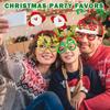 Christmas Party Favors Supplies 24 Pack - Glitter Glasses & Headband Set, Funny Holiday Party Decorations Photo Props, Xmas Costume Eyeglasses Frame & Headwear Accessories Goodie Bag Stocking Stuffers view 3