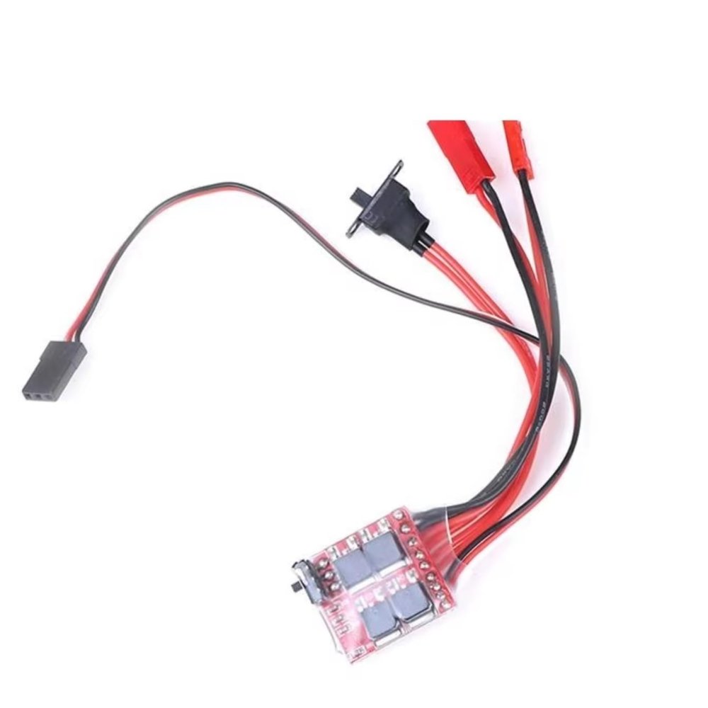 For 20A 30A Controller Boat Car Top Regulator 2S ESC Motor Speed RC 2KHz Forward Reverse Brush Brake Repair Upgrade Accessories Rc Speed Controller(A2 30V)